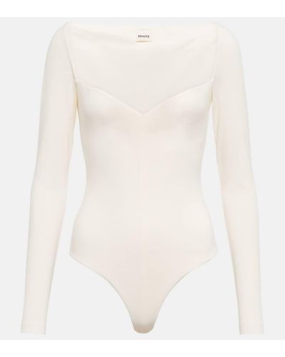 Khaite Top en jersey de algodon - Blanco