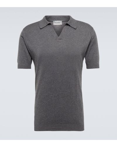 John Smedley Noah Cotton Polo Shirt - Grey