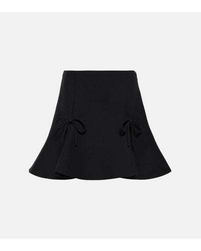 Valentino Mini-jupe en crepe - Noir