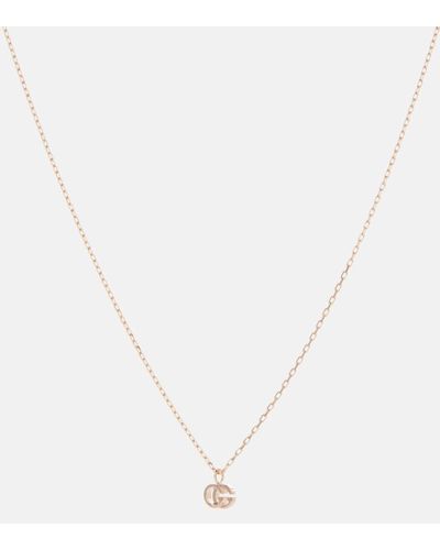 Gucci GG Running 18kt Rose Gold Necklace - Metallic