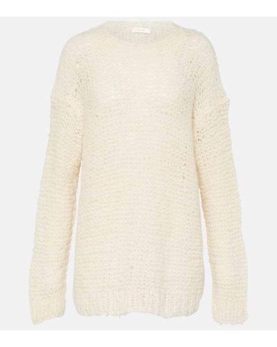 The Row Eryna Alpaca And Silk Sweater - Natural