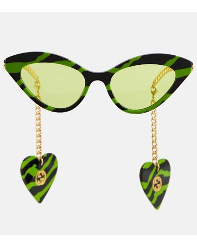 Gucci Cat-Eye-Sonnenbrille - Grün