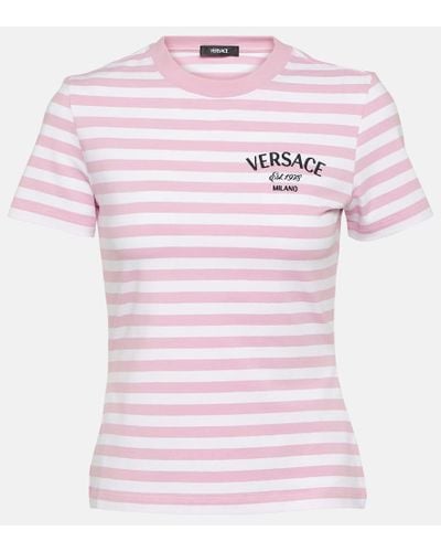 Versace T-Shirt aus einem Baumwollgemisch - Pink