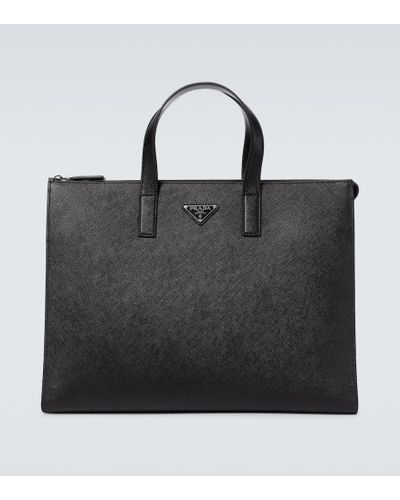 Prada Tote de piel Saffiano - Negro