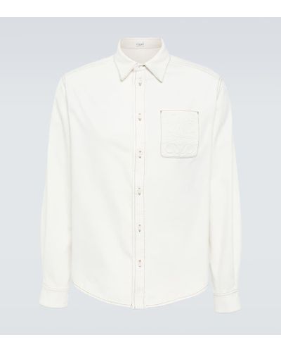Loewe Camicia di jeans Anagram - Bianco