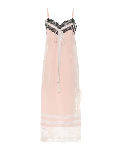 COACH Lace-trimmed Silk Slip Dress - Pink