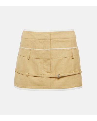 Jacquemus La Mini Jupe Caraco Miniskirt - Natural