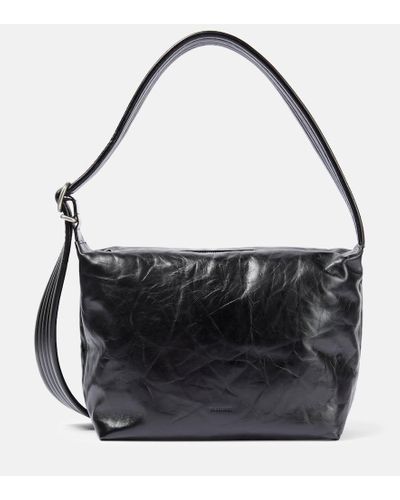 Jil Sander Bolso al hombro Large de piel sintetica - Negro