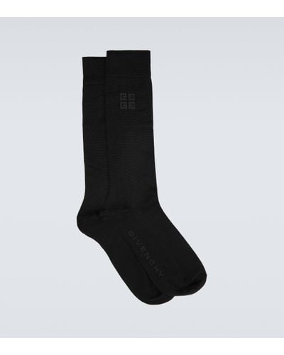 Givenchy 4g Silk-blend Socks - Black