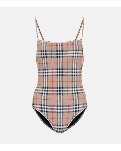 Burberry Vintage Check Swimsuit - White