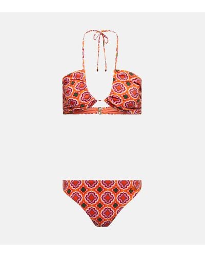 Etro Printed Halterneck Bikini - Red