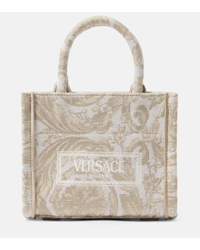 Versace Barocco Athena Mini Tote Bag - Natural