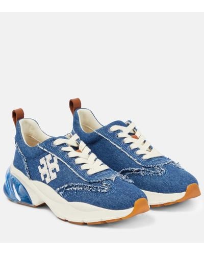 Tory Burch Good Luck Sneakers mit Distressed-Finish - Blau