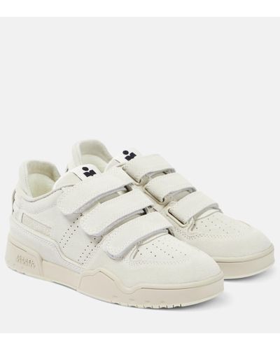 Isabel Marant Oney Low Suede Sneakers - White