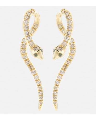 Ileana Makri Boa 18kt Gold Earrings With Diamonds - Metallic