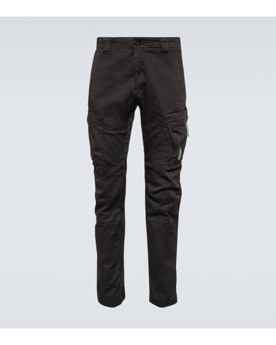C.P. Company Cotton Cargo Trousers - Black