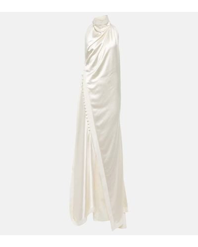 Danielle Frankel Novia - vestido Sasha de seda - Blanco