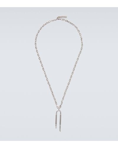 Givenchy Lock Chain Necklace - White