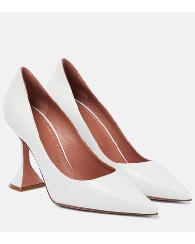 AMINA MUADDI Ami Leather Court Shoes - White