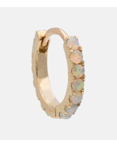 Maria Tash 18kt Gold Single Hoop Earring With Opals - Metallic