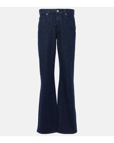 7 For All Mankind High-Rise Flared Jeans Tess - Blau