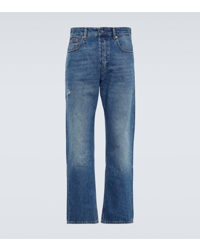 Valentino Mid-rise Straight Jeans - Blue