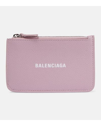 Balenciaga Muenzetui Cash aus Leder - Pink
