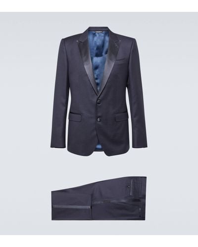 Dolce & Gabbana Wool And Silk-blend Suit - Blue