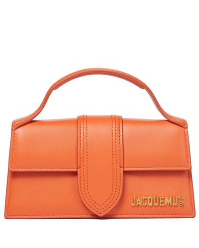 Jacquemus Exclusivo en Mytheresa - bolso Le Bambino Medium de piel - Naranja