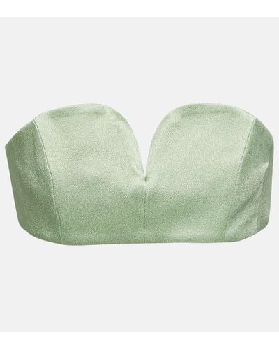 Blazé Milano Sujetador bandeau Clyde de saten - Verde