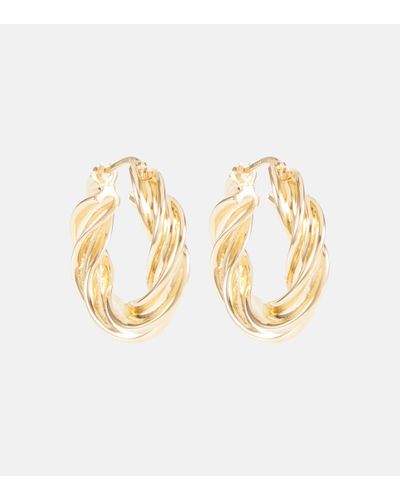 Bottega Veneta Pillar Twisted Gold-plated Hoop Earrings - Metallic