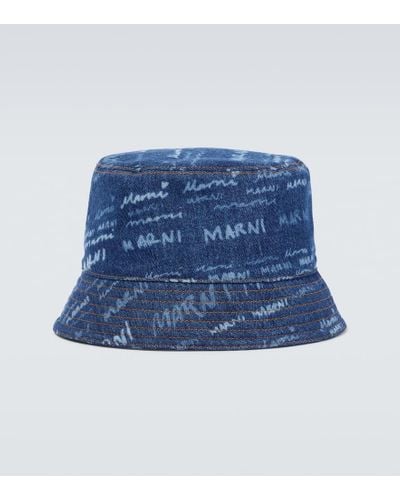 Marni Hut aus Denim - Blau