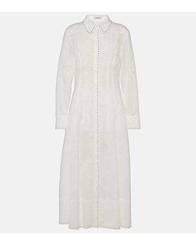 Dorothee Schumacher Abito chemisier Embroidered Ease - Bianco