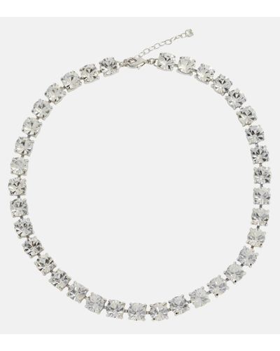 Jennifer Behr Mylah Crystal-embellished Necklace - Metallic