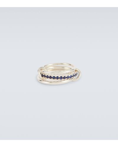 Spinelli Kilcollin Petunia Sterling Silver Ring With Sapphires - White