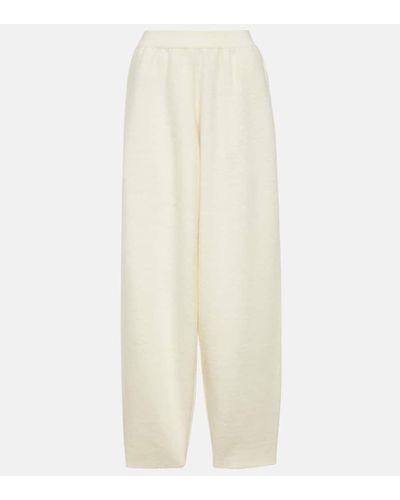 The Row Pantaloni tapered Ednah in lana - Bianco