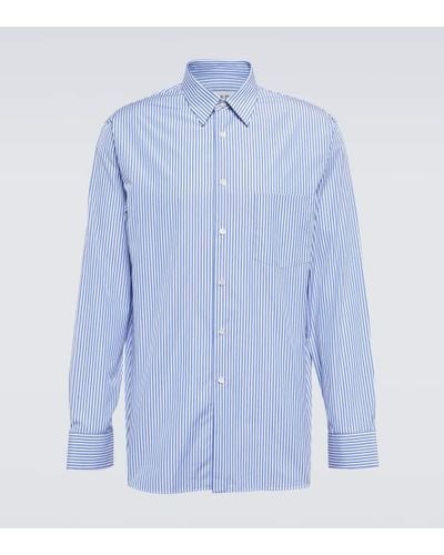 Lanvin Camisa de algodon a rayas - Azul