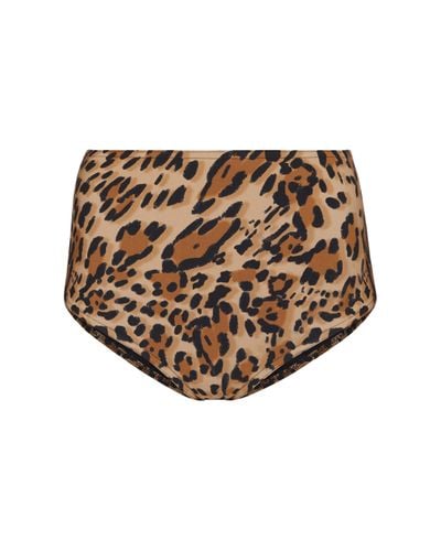 Karla Colletto Exclusivo en Mytheresa – braga de bikini Bree con print de leopardo - Marrón