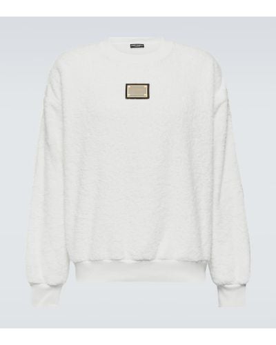 Dolce & Gabbana Sweatshirt aus Frottee - Weiß