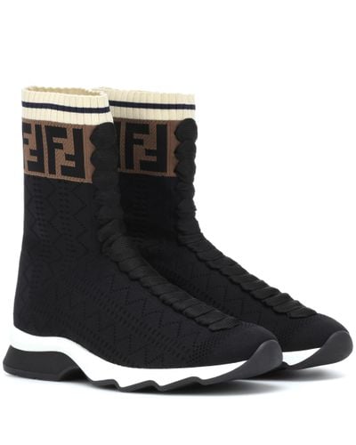 Fendi 'Runway' Sock-Sneakers - Schwarz