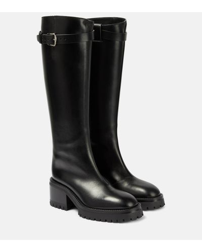 Ann Demeulemeester Tanse Leather Knee-high Riding Boots - Black