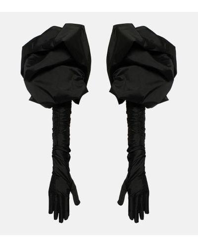 Erdem Draped Gloves - Black