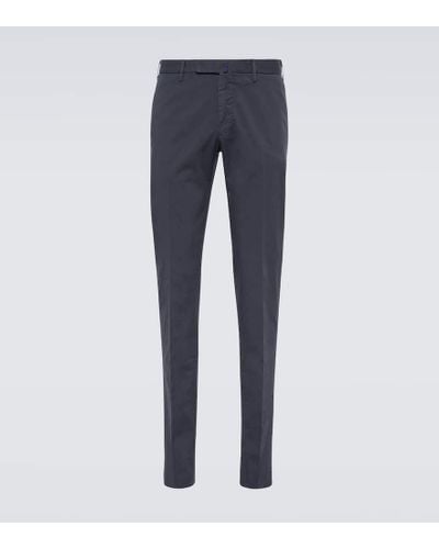 Incotex Cotton-blend Slim Pants - Blue