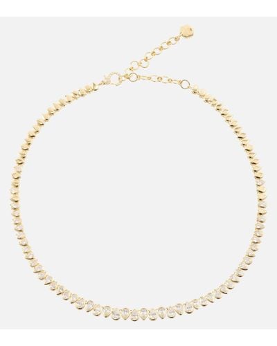SHAY Tennis 18kt Gold Necklace With Diamonds - Natural