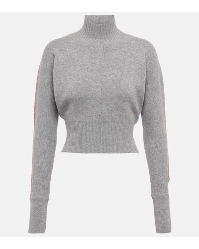 Victoria Beckham Turtleneck Cashmere-blend Sweater - Gray