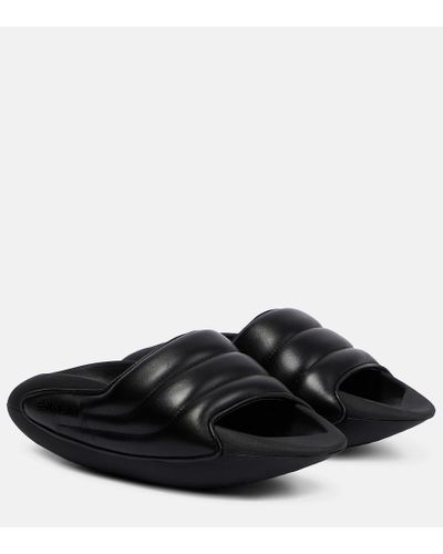 Balmain B-it Leather Platform Sandals - Black