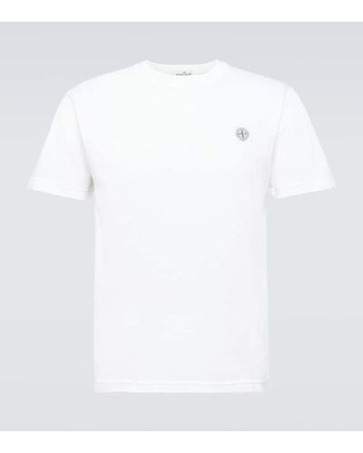 Stone Island T-Shirt Compass aus Baumwoll-Jersey - Weiß