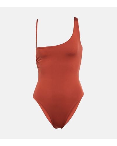 Max Mara Clara One-shoulder Swimsuit - Red