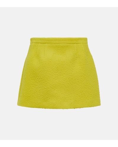 RED Valentino Virgin Wool Miniskirt - Yellow
