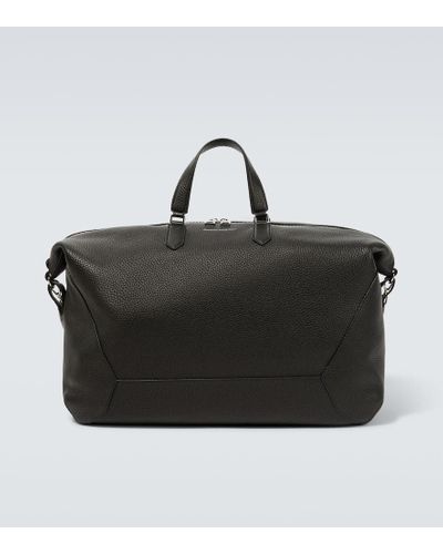 Alexander McQueen The Edge Leather Duffel Bag - Black